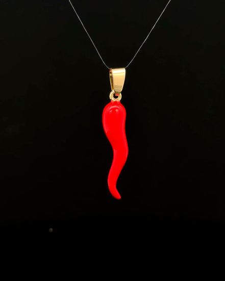 Dije cornicello rojo XL