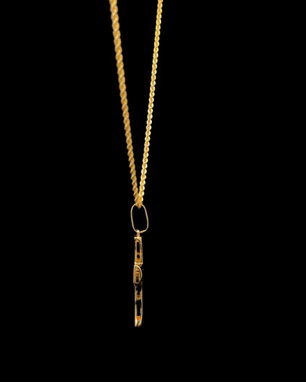 Cadena Cruz cordón 60cm