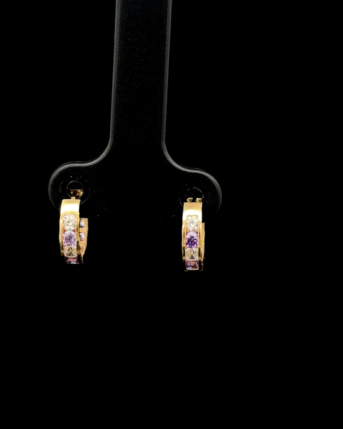 Argollas huggie purple