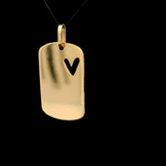 Dije placa corazón