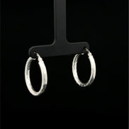 Argollas diamantadas Plata 925