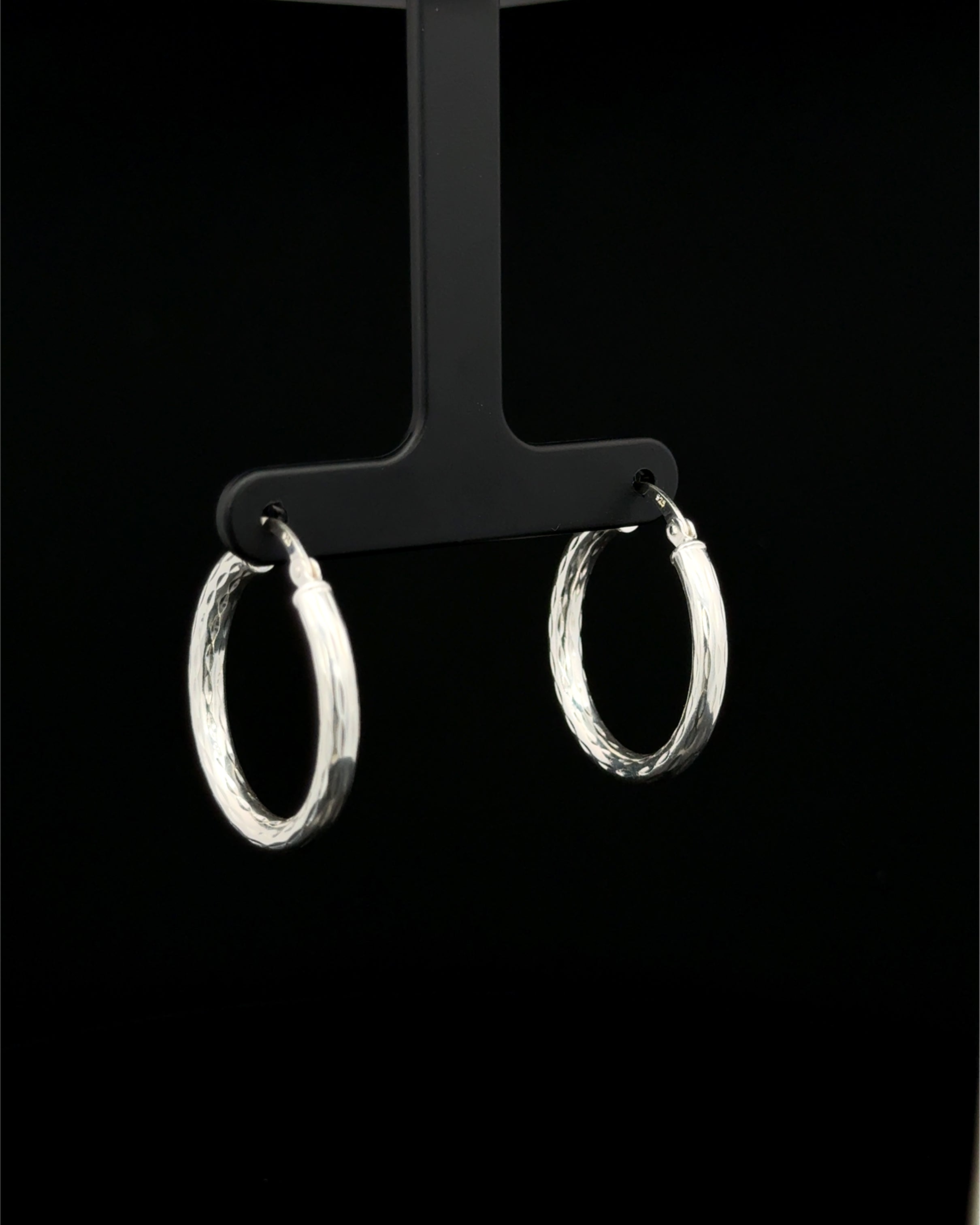 Argollas diamantadas Plata 925