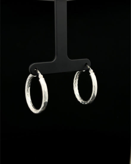 Argollas diamantadas Plata 925