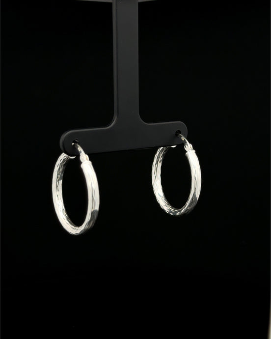 Argollas diamantadas Plata 925