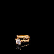 Anillo solitario set punto #8