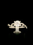 Anillo solitario blanco #8