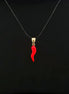 Dije cornicello rojo