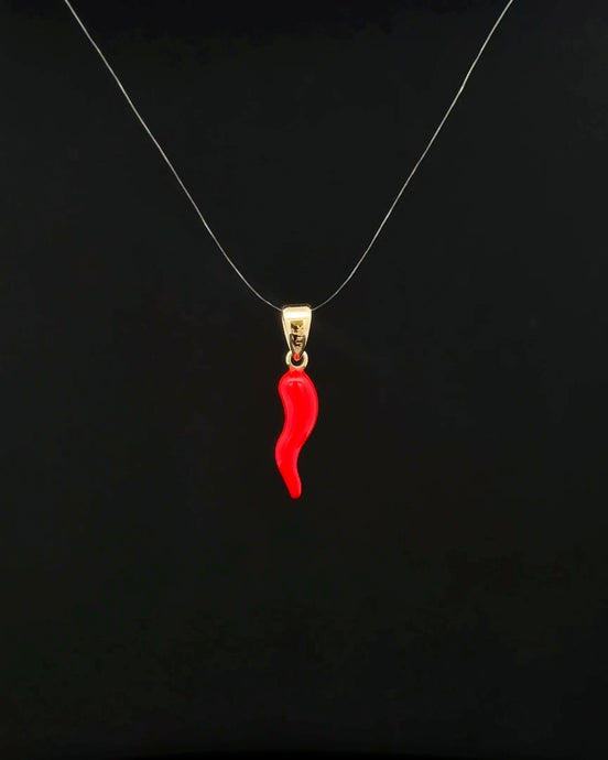 Dije cornicello rojo