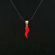Dije cornicello rojo