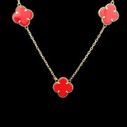 Cadena clover roja 45cm