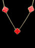 Cadena clover roja 45cm