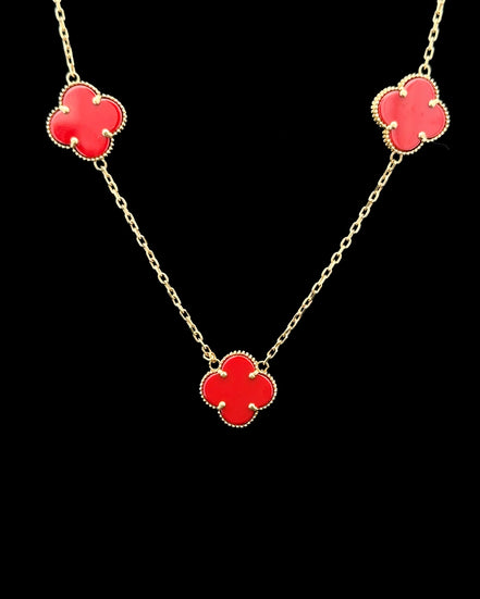 Cadena clover roja 45cm