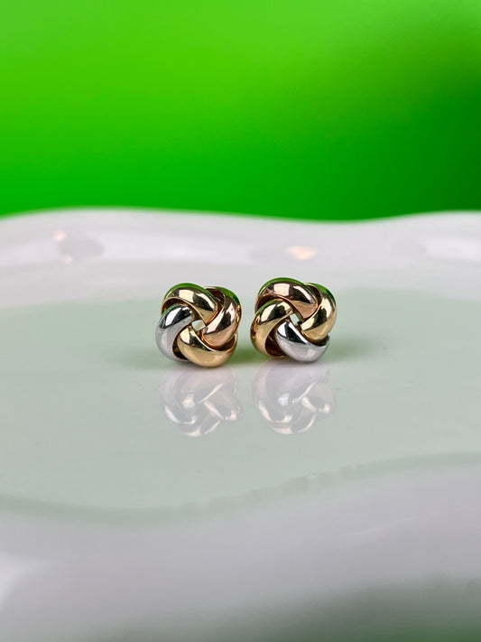Zarcillos nudo 3 tonos xl