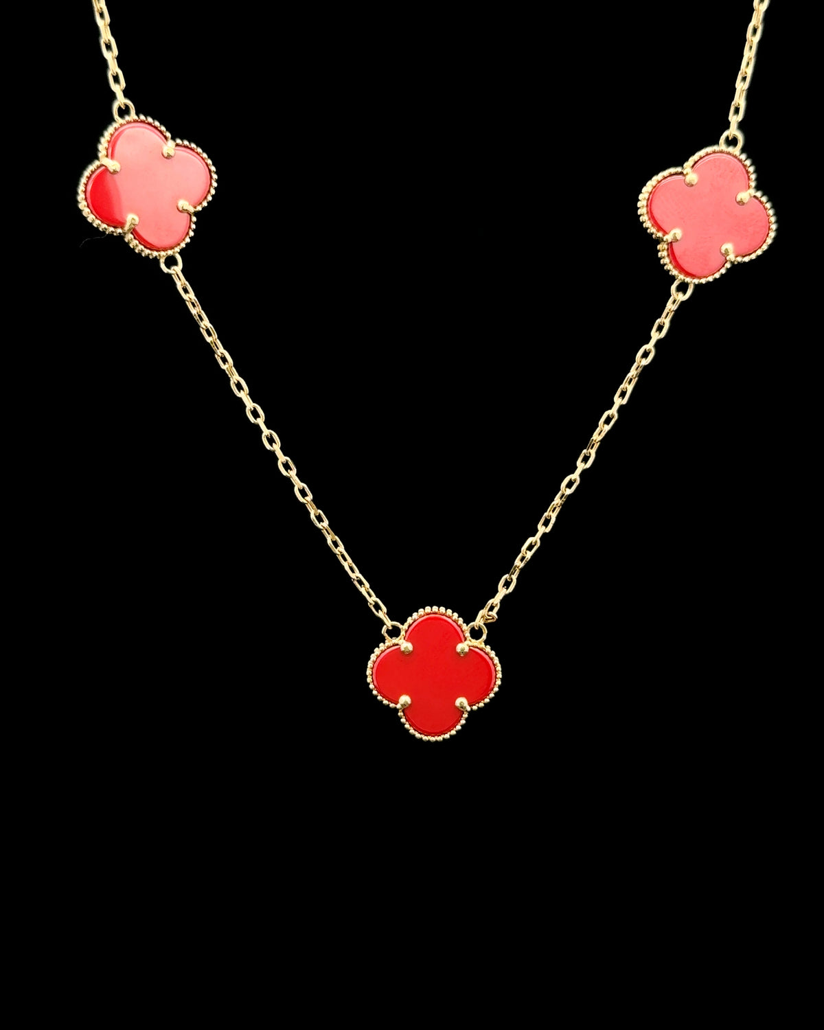 Cadena clover roja 45cm