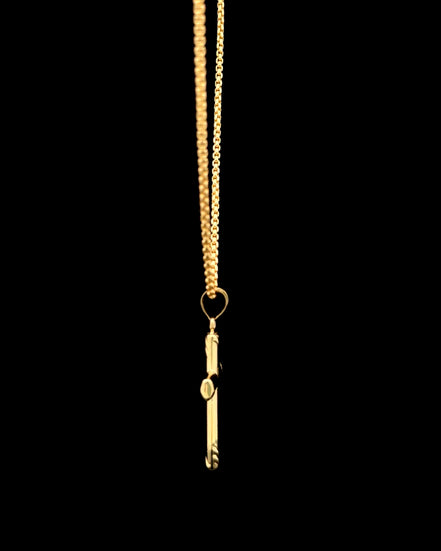 Cadena box bautizo Cruz 40cm
