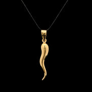 Dije cornicello dorado XL