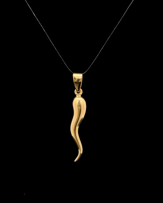 Dije cornicello dorado XL