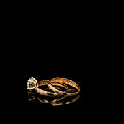 Anillo solitario set punto #8