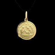 Dije medalla bautizo sólida