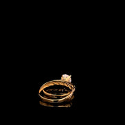 Anillo solitario set punto #8