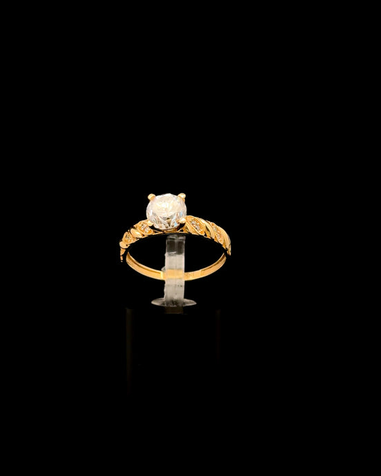 Anillo solitario bubble #8