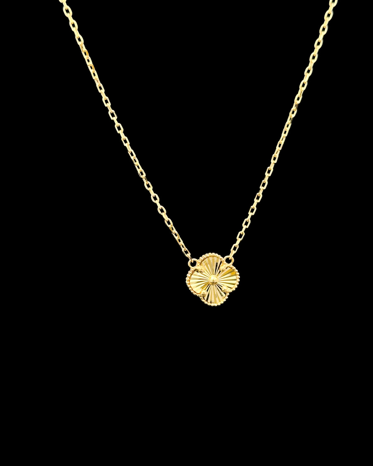 Cadena trébol dorado 45cm