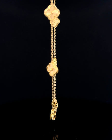 Cadena clover dorada 45cm