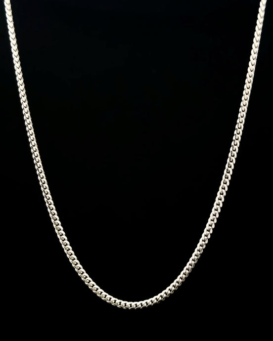 Cadena cubana white 57cm