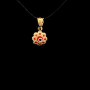 Dije ojo turco rojo flor