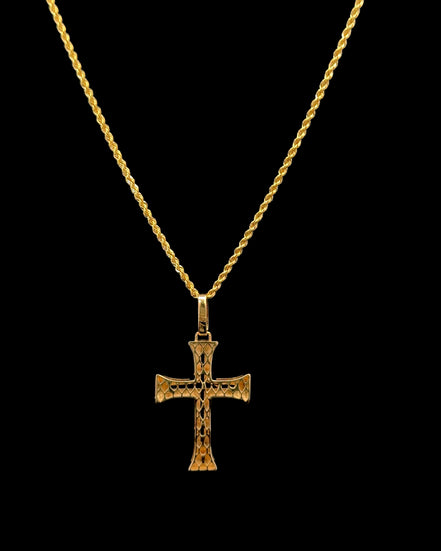 Cadena Cruz cordón 60cm