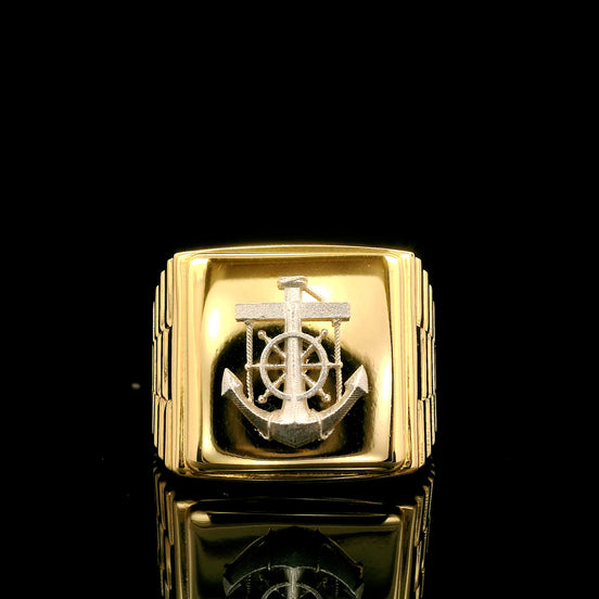 Anillo  sello Ancla 11.5
