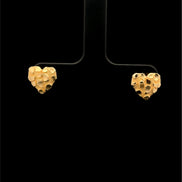 Zarcillos Corazón Nugget plata 925
