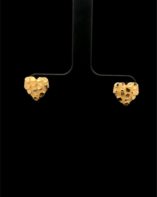 Zarcillos Corazón Nugget plata 925