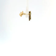 Zarcillos esmeralda cruz