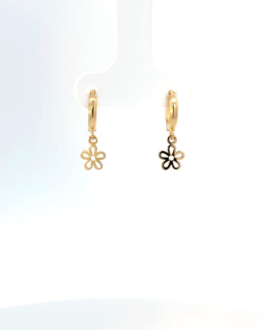 Argollas bebé flor