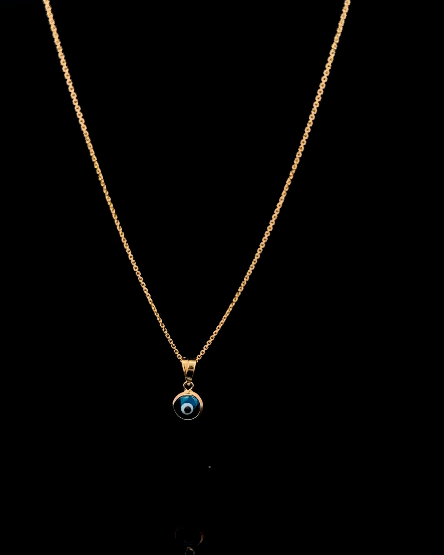 Cadena aro seguido ojo turco azul