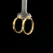 Argollas Diamond cut geométrico