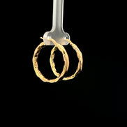 Argollas Diamond cut geométrico