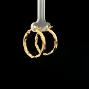 Argollas Diamond cut geométrico