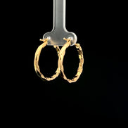 Argollas Diamond cut geométrico