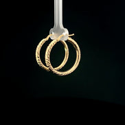 Argollas Diamond cut lineal