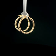 Argollas Diamond cut lineal