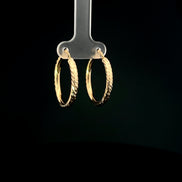 Argollas Diamond cut lineal