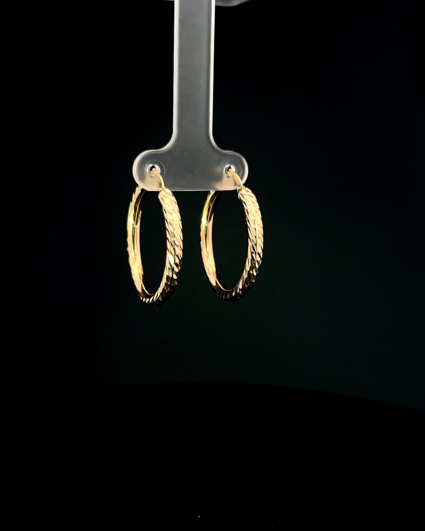 Argollas Diamond cut lineal