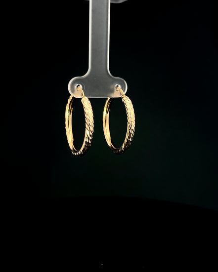 Argollas Diamond cut lineal