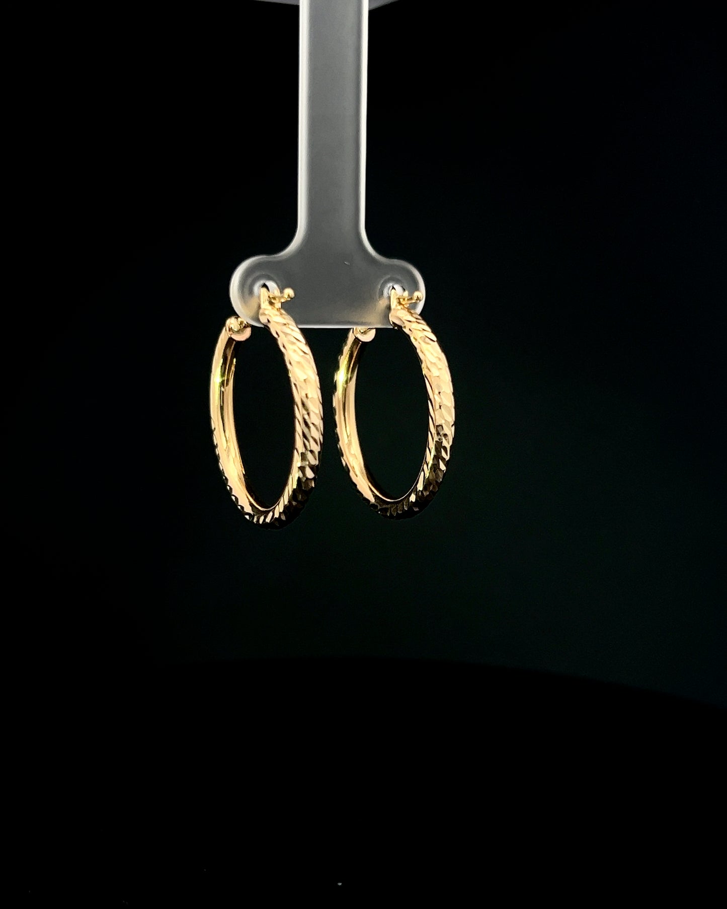 Argollas Diamond cut lineal