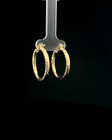 Argollas Diamond cut lineal