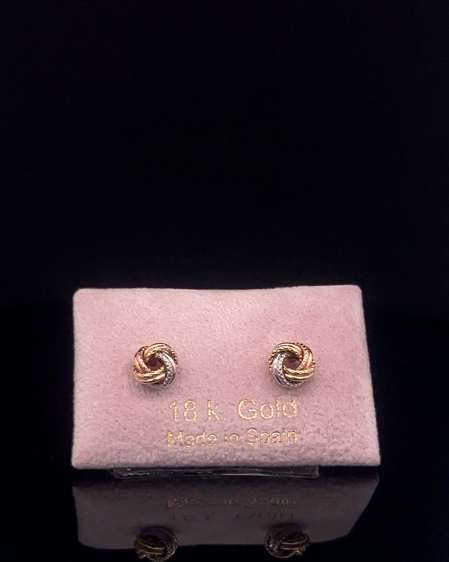 Zarcillos nudo 3 tonos