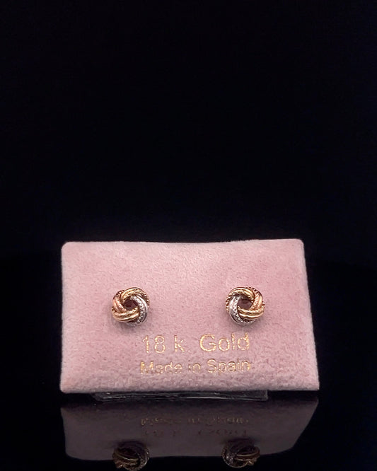 Zarcillos nudo 3 tonos