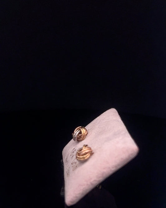 Zarcillos nudo 3 tonos